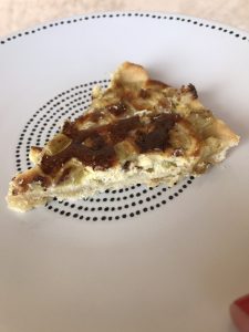 tarte salée à la rhubarbe