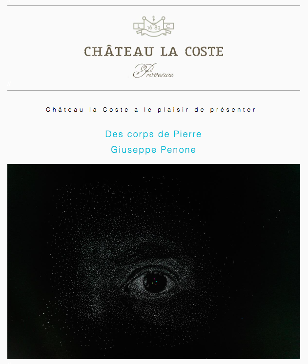 exposition povera chateau la coste en Provence