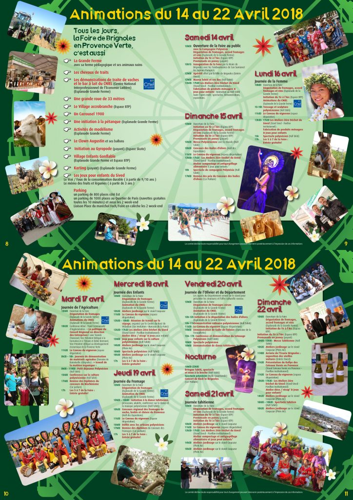 programme foire brignoles 2018 paca