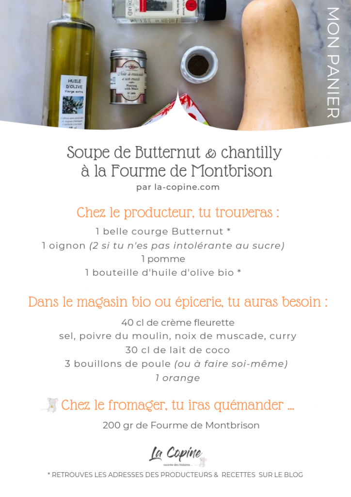 recette butternut chantilly fourme montbrison