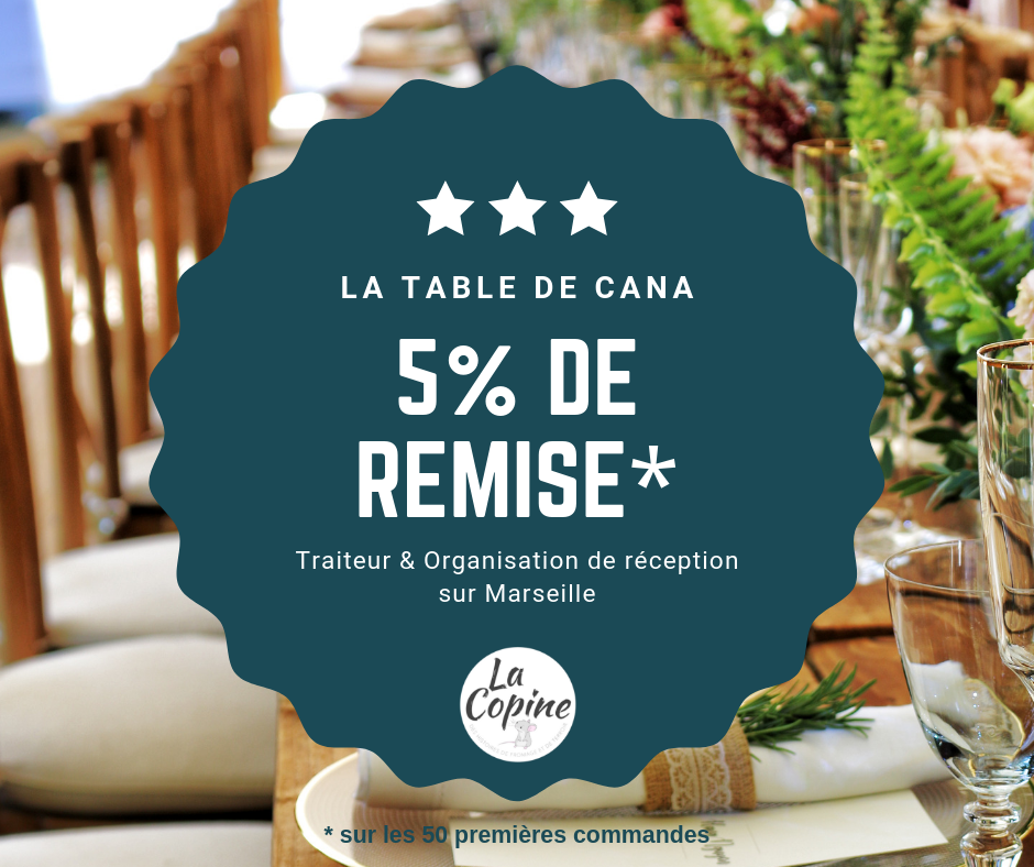 reduction traiteur marseille table cana